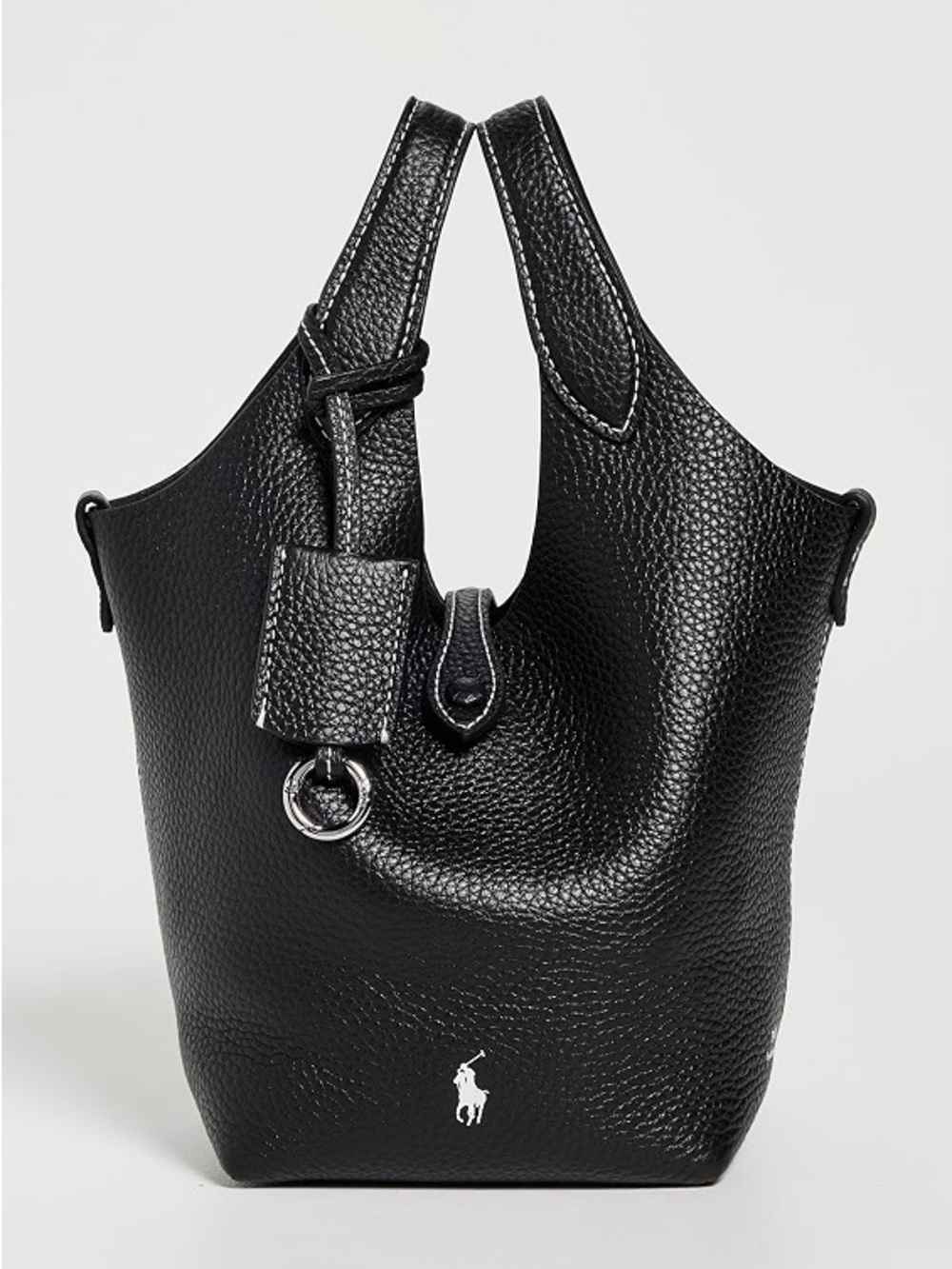Ralph Lauren Black leather bag polo logo